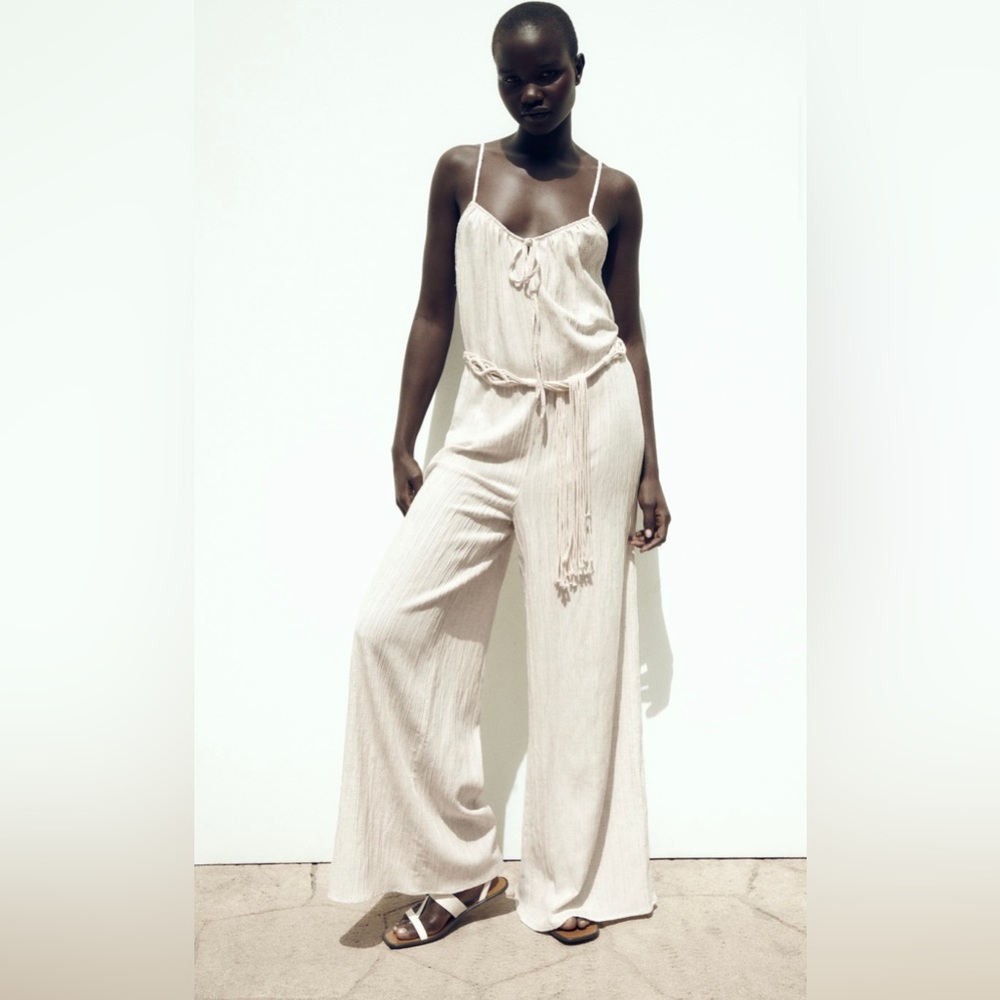 NWT Zara Wide Leg Jumpsuit M